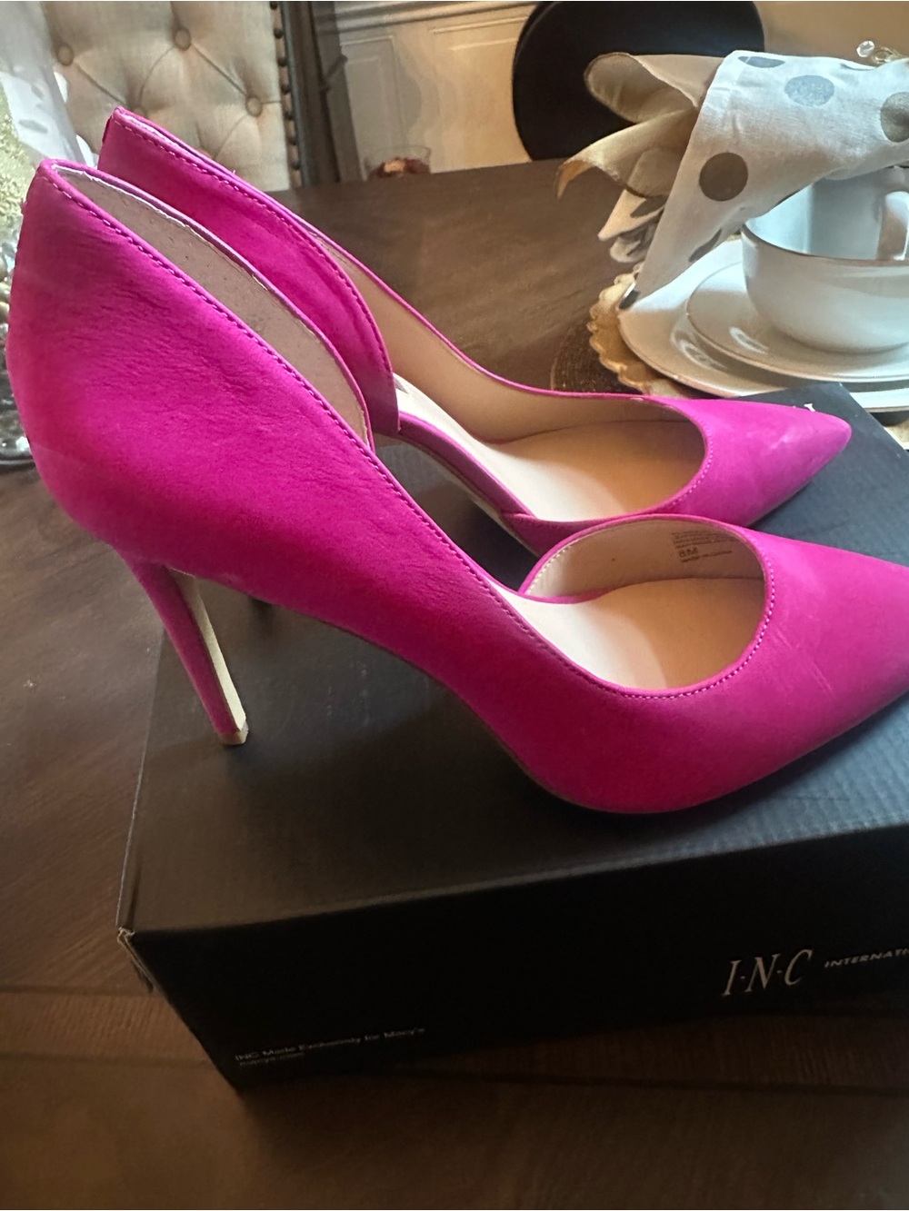 Slightly WornSize8 INC International Concepts Fuchsia Pointed-Toe Stiletto Heels